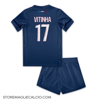 Paris Saint-Germain Vitinha #17 Maglia Gara Casa Repliche 2024-25 Bambino